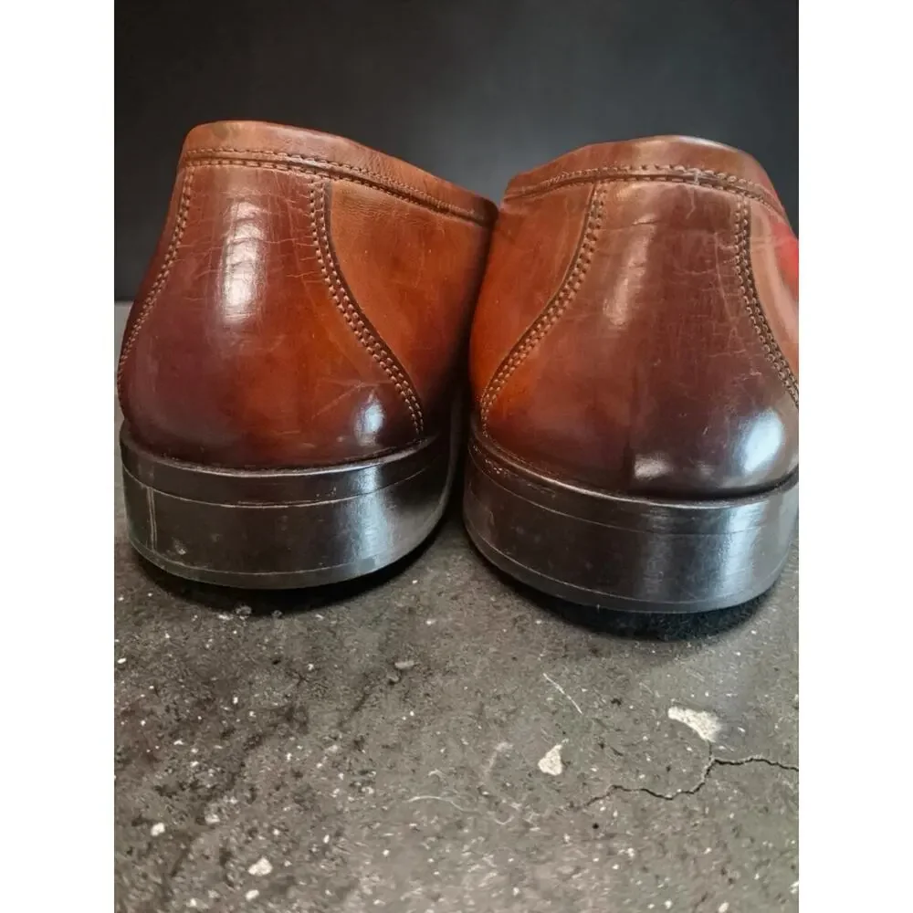 Johnston & Murphy Cellini Italy Leather Tassel Loafers Men's Size 10 Dress